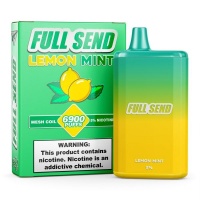 Full Send 6900 Puffs Rechargeable Disposable Vape Lemon Mint