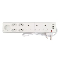 Redisson USB 8 Way Multi Plug Adapter Fire Resistant