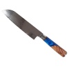 Hestia Damascus Steel Santoku Chef's Knife 18cm – Resin & Wood Handle Photo