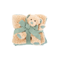 Scruffs Cosy Blanket Bear Toy Set Sage Green