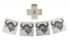 Zawadi Set Of 4 Stainless Steel Buffalo Design Coasters With Holder Photo
