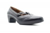 TTP Ladies Block Heel Courts Semi Brogue with buckle strap decor Photo