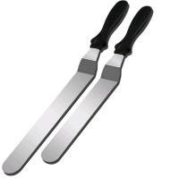 Set of Two Spatulas Stainless Steel Durable Handle