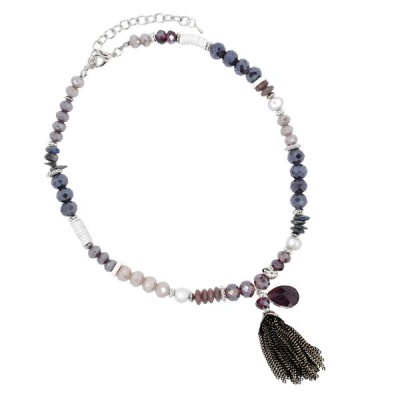 Photo of Bella Bella Freshwater Pearls Natural Stones And Tassel Necklace