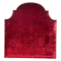 Mai Lifestyle Upholstered Modern Curved Headboard With Nails Burgundy