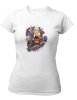 PepperSt Ladies White T-Shirt - Red Bunny Photo