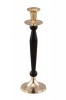 Black & Gold Dinner Candle Holder - 30cm Photo