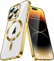 Mag Safe Cover for IPhone 15 Pro Max Gold