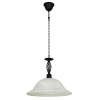 Zebbies Lighting - Baron - Matt Black Pendant with Alabaster Glass Photo