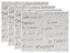 Baytiques - Set 4 Napkin Cotton White/Black Script 45X45 Photo