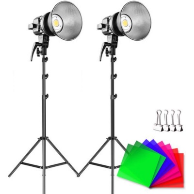Photo of GPB LED Video Light LS-P80s LED 2-Light Kit with Colour Filters