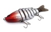 Bass Hunter Fishing Swimbait Lure - Silver Black Red Photo