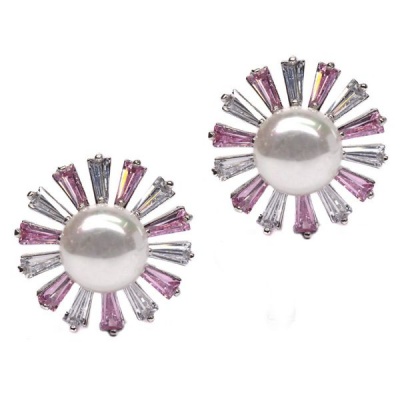 Photo of Idesire Glamour Pearl & Cubic Zirconia Stud Earrings