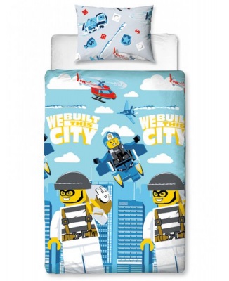 Photo of LEGO City On The Run Single Duvet Cover Set - Rotary Design