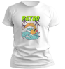 PepperSt Men's White T-Shirt - Retro Wave Photo