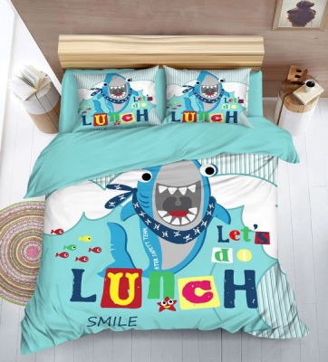 Photo of Linen Boutique - Custom Printed Duvet Cover Set - Hungry Shark