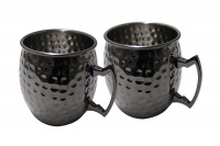 LMA Hammered Stainless Steel Moscow Mule Mug Set 500ml 2 Piece