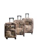 3 Piece Graphic Art PU Leather Travel Luggage Set - Paris Eiffel Tower Photo