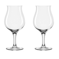 Leonardo Beer Glass Tulip Shape Taverna Teqton Glass 330ml Set of 2