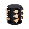Optic Stainless Steel Rotating Spice Rack 12 Piece - Black & Gold Photo