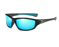 Dubery Design Mens Triton Polarised Sunglasses Black Blue