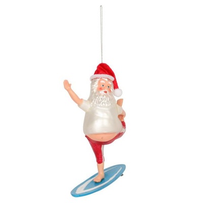 Photo of AK Glass Paddle Boarding Santa Christmas Decoration