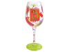 Lolita B Wine Glass Does Your Name Begin With B - Colourful Handmade Gift Photo
