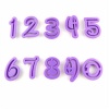 Set of 10 Number Biscuit Cutter - Purple Photo