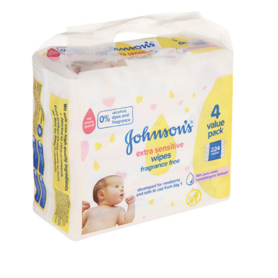 Photo of Johnsons Johnson's Extra Sensitive Wipes Fragrance-Free Value Pack