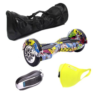 Photo of BetterBuys Self Balance Scooter 8" Hoverboard-LED-Bluetooth-Remote-Bag-Mask-Graffiti
