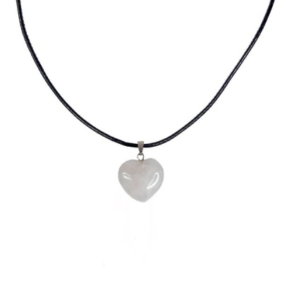 Photo of Earth Stone Collection - Rose Quartz Heart Stone Necklace