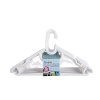 Bulk Pack x 3 Clothes Hangers Plastic White 16 piecess Per Pack