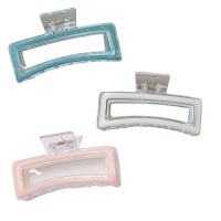13cm Large Rectangle Claw Clips In Pretty Summer Colours