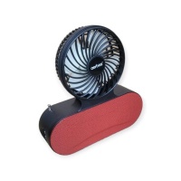 Solar Powered Bluetooth Speaker Flashlight With Mini Fan