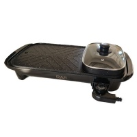 RAF 2 1 Grill Pan With Cooker 1500W Non stick Temperature Control