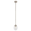 Zebbies Lighting - Osiris 1lt - Satin Nickel Pendant with Clear Glass Photo