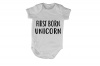 First Born Unicorn - Short Sleeve - Baby Grow Photo