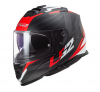 LS2 Helmets LS2 Storm Nerve Matt Black/Red Helmet Photo