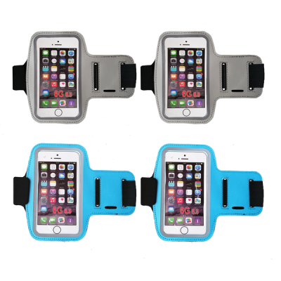 Armband Smartphone Case for Sports Universal Fit 4 Pack Grey Blue