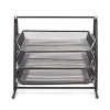 Loop Desktop Wire Mesh Black File Tray Organizer - 3 Tier Photo
