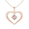 Stella Luna Sweet Heart Necklace - Swarovski Vintage Rose Crystal Rosegold Photo