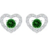 Stella Luna Sweet Heart earring - Swarovski Emerald Crystal Photo