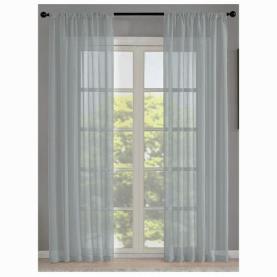 Matoc Readymade Curtain 218cm Height Mystic Voile Rod Pocket Grey