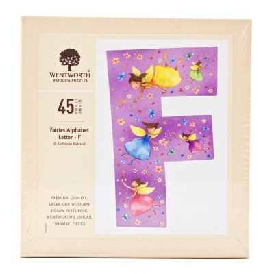 Photo of Wentworth Fairies Letter F - 45 Piece Kids Alphabet Wooden Shaped Jigsaw Puzzle