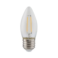 Eurolux Warm White E27 2W Clear Filament Candle LED