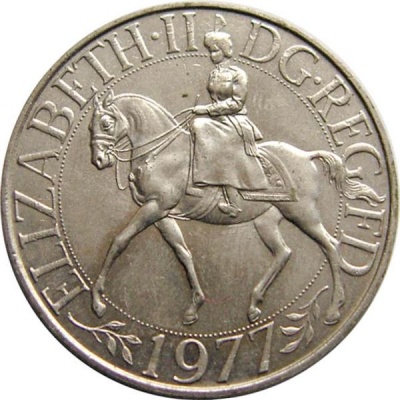 Photo of 1977 British Crown Coin Queen Elizabeth 2 Silver Jubilee