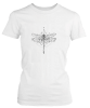 PepperSt Ladies White T-Shirt - Pyro Dragonfly Photo