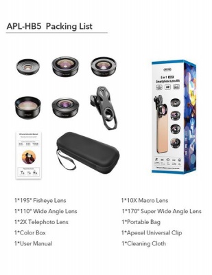 Photo of Deluxe 5" 1 Mobile Phone Lens Kit for iPhone and Android