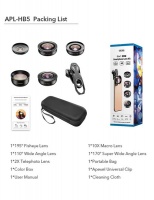 Deluxe 5 1 Mobile Phone Lens Kit for iPhone and Android