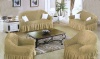Decadent Ruffled 4 Piece Sofa & Couch Slipcover Set -2 2 1 1 - DS4 Photo